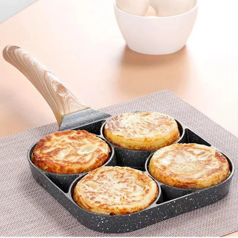 Egg Frying Pan Nonstick 4-Cups Pancake Breakfast Pot Induction Cooker Small Hamburg Bread Breakfast Maker Kitchen Accessories