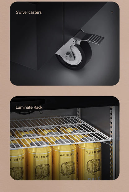 2 Doors Fridge Glass Beverage Display Fridge Party Ice Drink Back bar Bottle Built in Wine Cooler Under Counter