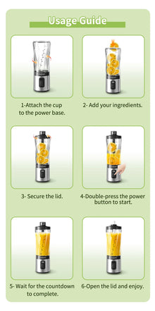 ZHENMI Personal Portable Blender with Digital Auto-Countdown Display, 20oz Leakproof Travel Cup with Guarded 6-Blade for Ice Cru