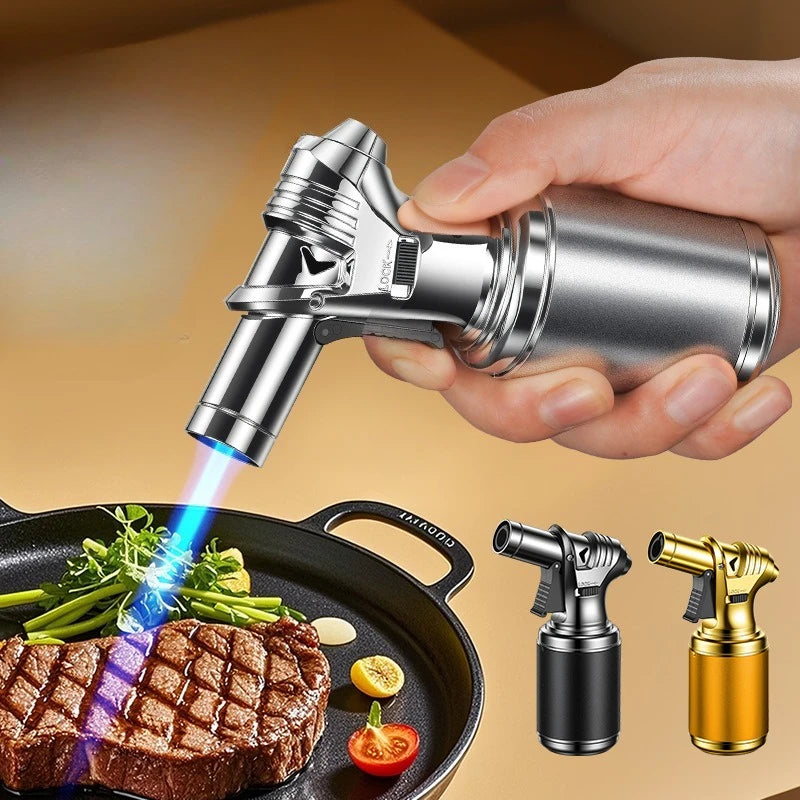 Large-capacity Air Chamber Handheld High-temperature Spray Gun, Inflatable Windproof Lighter, Cigar Barbecue Baking Igniter