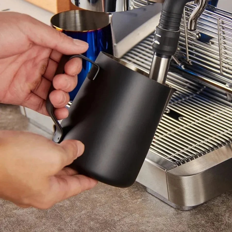 Coffee Milk Frother Jug Temperature Sensing Patch Stainless Steel Accurate Scale Volume Control Advanced Professional CoffeeTool