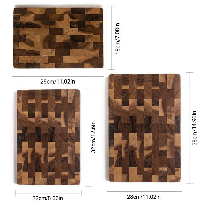 WXCOO Cutting Board Wood Kitchen Tools Double-sided Vegetable Chopping Board for Fruit and Vegetables Home Kitchen