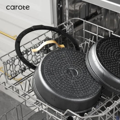 20pcs Pots and Pans Set Non Stick, Nonstick Cookware Set, Dishwasher/Oven/Fridge Safe Pots and Pans, Removable Handle RV Oven S