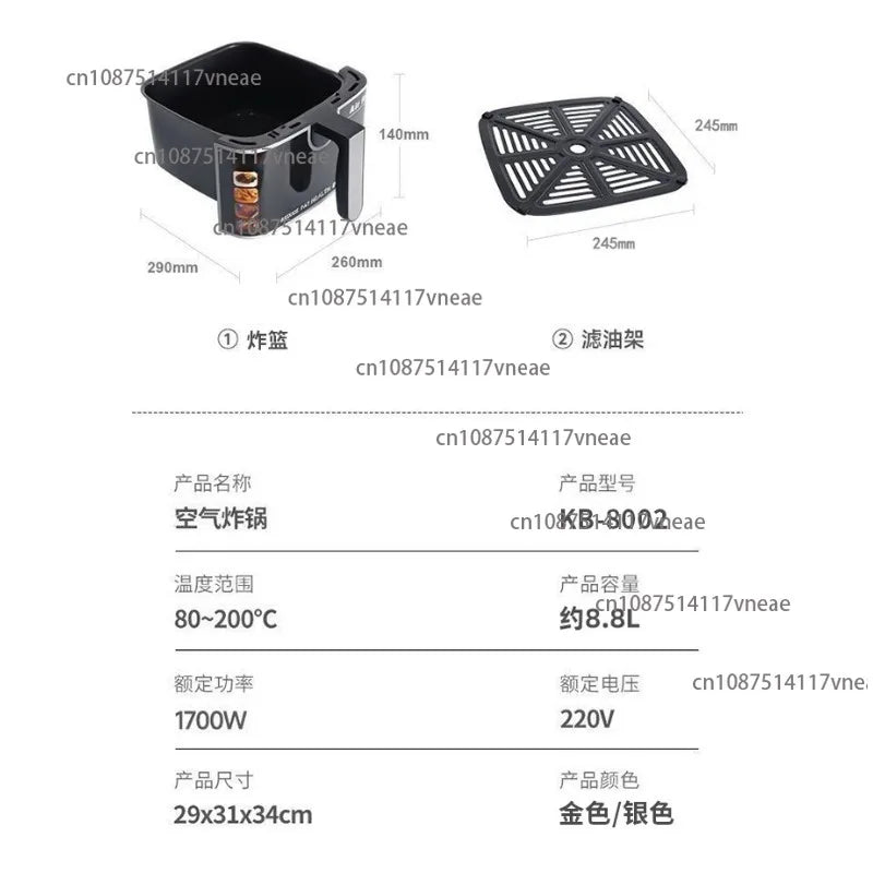Large-Capacity Air Fryer Home Use Smart New Touchscreen Electric Fryer French Fry Maker Electric Oven