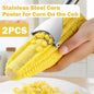 1Pc/2Pcs Stainless Steel Corn Peeler Serrated Corn Stripper Peelers Cob Shaver Planer Thresher Cutter Kitchen Fruit Vegetable Gadget Tool