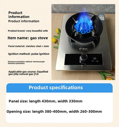 Household is very beautiful wife flip single stove gas  embedded natural gas liquefied gas single eye stove