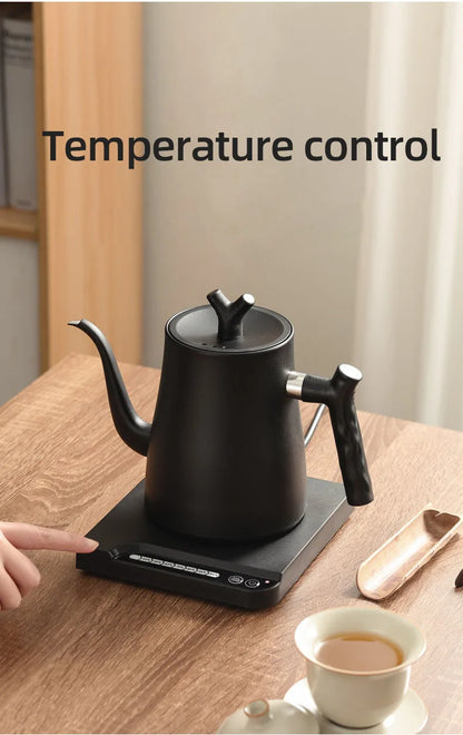 1000W Gooseneck Electric Kettle Hand Brewing Coffee Pot Smart Temperature Control Teapot 1.0L Slender Mouth Pot Boil Water Jug