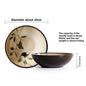 Bamboo Leaf Ceramic Tableware Set Japanese Rice Bowl Large Soup Noodle Bowl Retro Underglaze Hand Painted