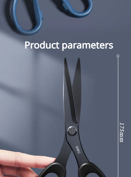 Deli 210/175mm Black Stainless Steel Scissors Business Office Stationery Home Tailor Shears Kitchen Knife Cutter Cutting Tool