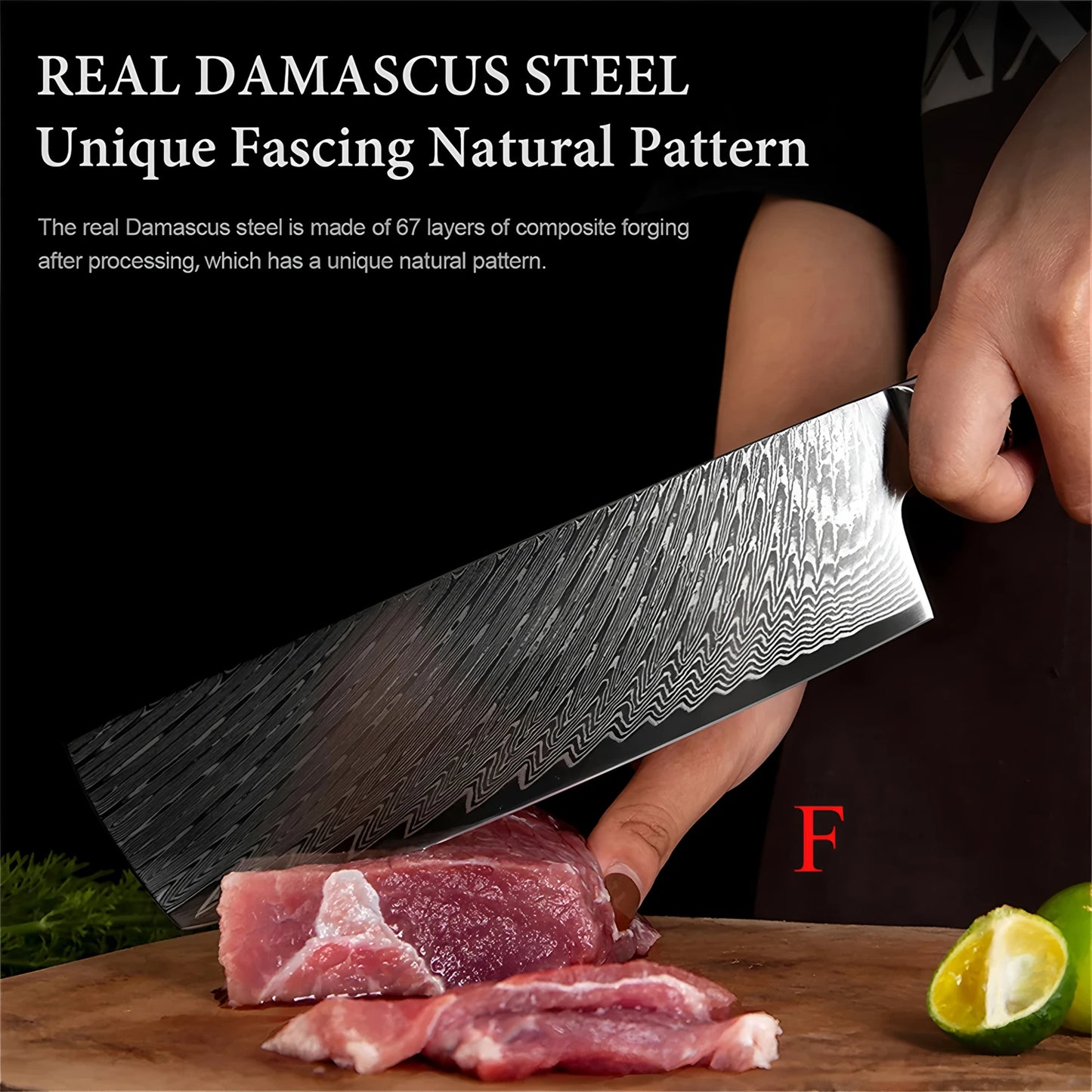 1PC,Japanese 67 Layer Damascus Steel Kitchen Knives Meat Utility Knife Kitchen Cleaver knife Cooking knife Home Kitchen stuff