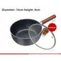 14cm/16cm Non-Stick Sauce Pan Soup Pot with Pour Spout Milk Saucepan Wooden Handle Stick Proof Sauce Pan for Home Kitchen