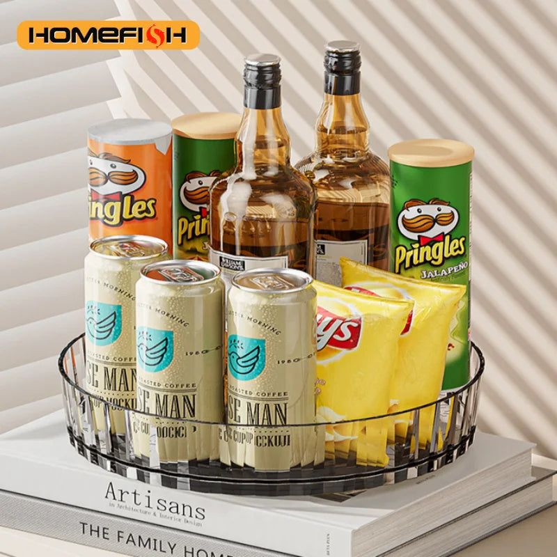 Multi-Purpose Rotating Spice Rack Efficient Countertop Organizer for Kitchen Bathroom Seasoning Storage Space-Saving Design