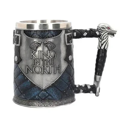 3D Beer Mugs Coffee Cups Gothic Goblet Iron Tankard Stainless Steel Resin Wine Glass Mug 600ML Skull Father's Day Gift 1 pcs