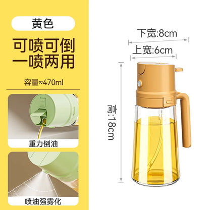 2 in 1 Oil Dispenser and Oil Sprayer Bottle Spray and Pour Olive Oils Sprayer Mister Cooking Olive Dispensers Bottle for Kitchen
