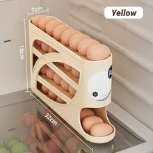 3 Tier Egg Storage Box Rolling Design Large Capacity Anti-Drop Antibacterial Organizer Rack Refrigerator Holder