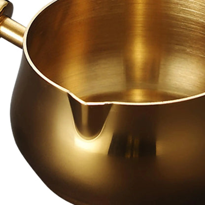 Sauce Pan Cooking Saucepan Mini Wooden Handle Boiling Pan Multiple Uses Non-Stick Sauce Frying Pan With Pour Spout Kitchen tools