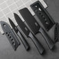 3-5PCS black stainless steel kitchen knife set, including a full set for kitchen, dormitory, household use, chef's knife, fr