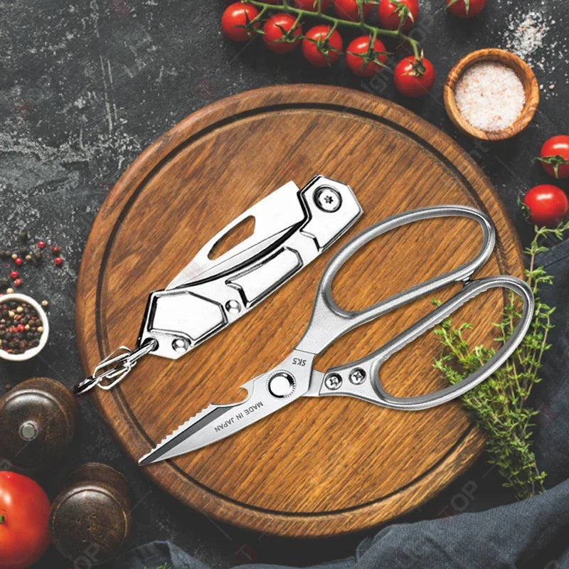 Kitchen Scissors Set Stainless Steel Chicken Bone Scissor Multifunctional Scissors Fish Scales Duck Meat Shear Cooking Tool