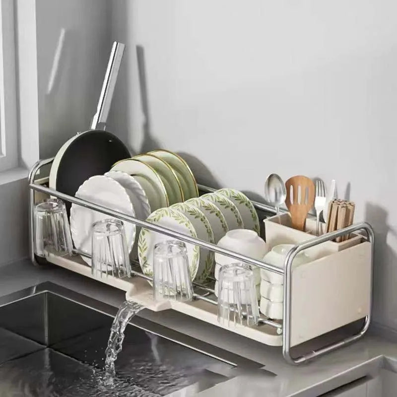 Dish Drying Rack Bowl Drainer Over Sink Drainer Draining Rack Organizer Kitchen Sink Basket Tableware Narrow Cup Holder Shelf