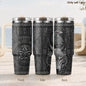Norse Wolf Raven Celtic Prints Vacuum Flasks 40oz 3rd Gen Vacuum Insulated Stainless Steel Tumbler Cup With Handle Straw Lid