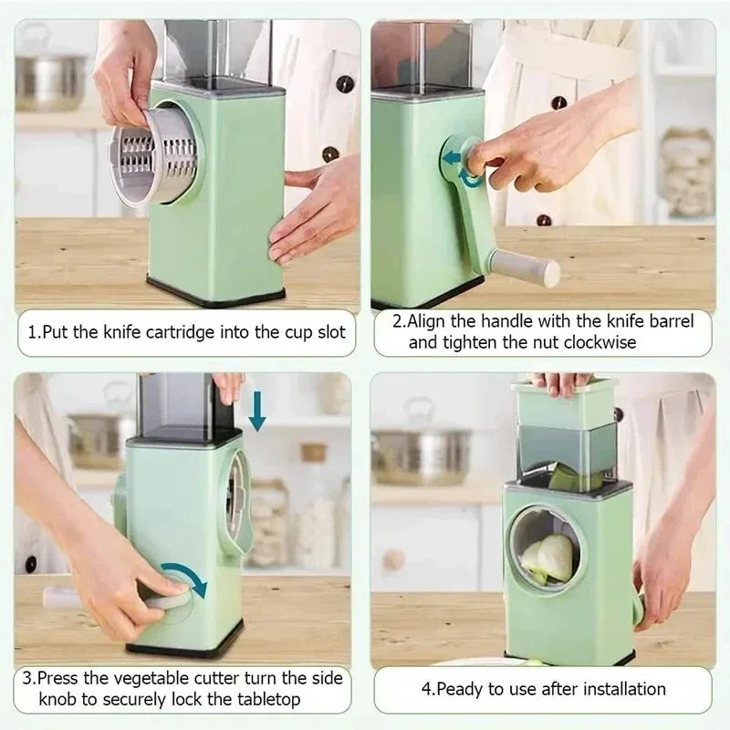 4 In 1 Manual Vegetable Cutter Multifunction Slicer Potatoes Slicer Chopper French Fries Shredders  The Grater Kitchen Gadgets