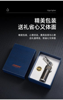 JOBON Folding High Power Spray Gun Windproof Jet Blue Flame Butane Gas Torch Lighter Safety Lock Switch Portable Cigar Lighters