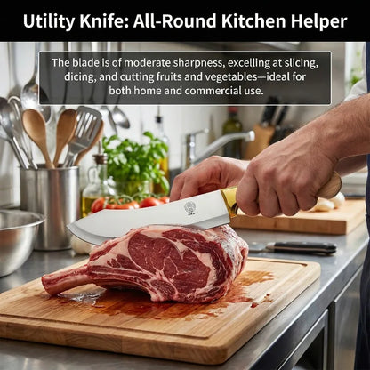 Professional threepiece butcher knife set Kitchen knives for beef pork and lamb with deboning cutting and multipurpose functions
