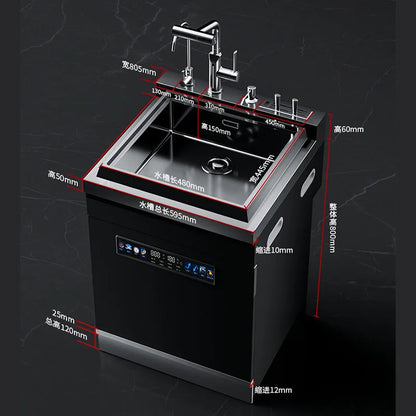 Dishwasher,Integrated Sink All-in-one,Kitchen Sink,Automatic Cleaning,Smart Home Appliance,Space-saving Efficient Dishwasher