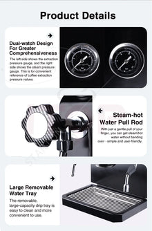 Italian 9 Bar Espresso Coffee Maker Electric Cappucmachine With Milk for Hotels