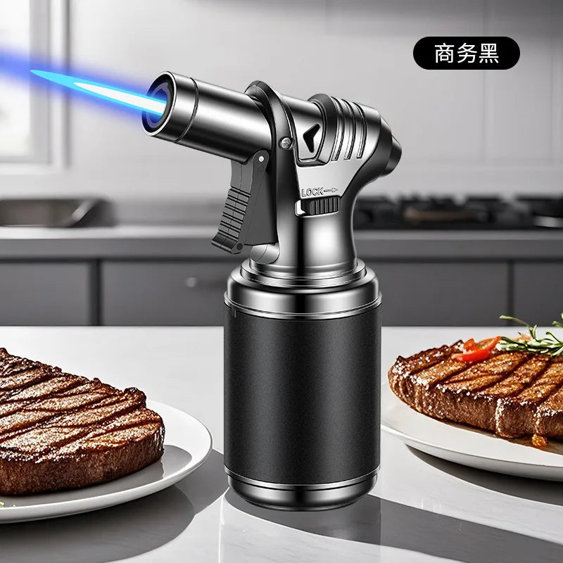 Large-capacity Air Chamber Handheld High-temperature Spray Gun, Inflatable Windproof Lighter, Cigar Barbecue Baking Igniter