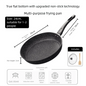 22/24/26/28cm Steak Frying Pan with Glass Lid Stone Skillet Cookware Muliti-Purpose NonStick Kitchen Cooking Tools