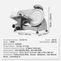 SucceBuy Meat Slicer 8/10inch Carbon Steel Blade Electric Deli Food Slicer Adjustable Thickness Commercial Home Cut Meat Cheese