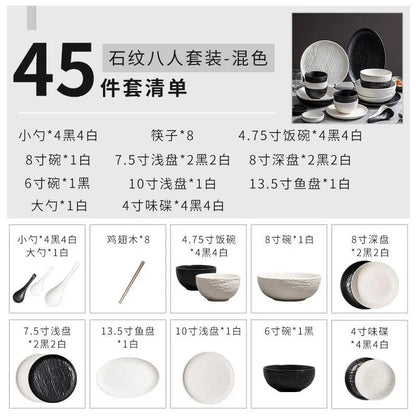 CiHui LIFE Premium Dishes New Tableware Set Household Ceramic Bowl Set Light Luxury 2023