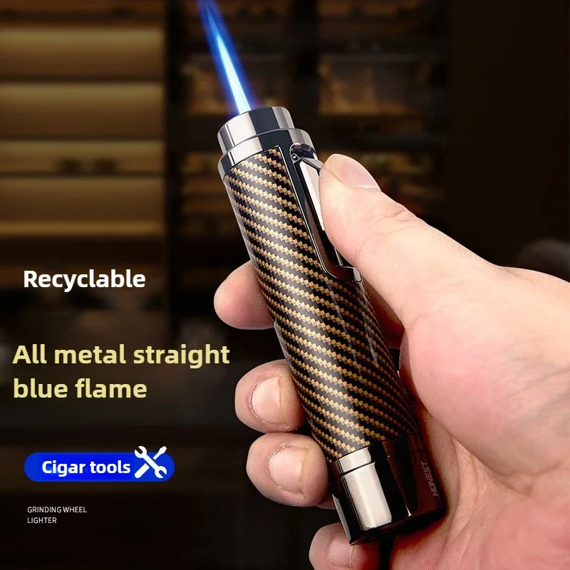 HONEST Windproof Metal Jet Flame Torch Lighter, Refillable Multi-Use for Cigar Welding Moxibustion Outdoor