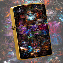 Psychedelic Surreal Fantasy Art Print Lighter Sticker Vibrant Cyber Anciet Style Unique Aesthetic Portable Item For Daily Gathering Outdoor Use Ideal Creative Gift For Personal All Scenario Available A Humorous And Interestin