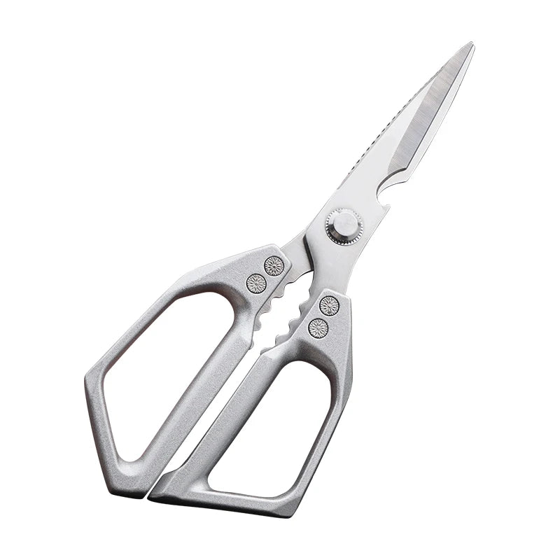 Kitchen Scissors Multi-functional Stainless Steel Aluminum Handle Household Scissors for Cutting Chicken and Fish Special Shears