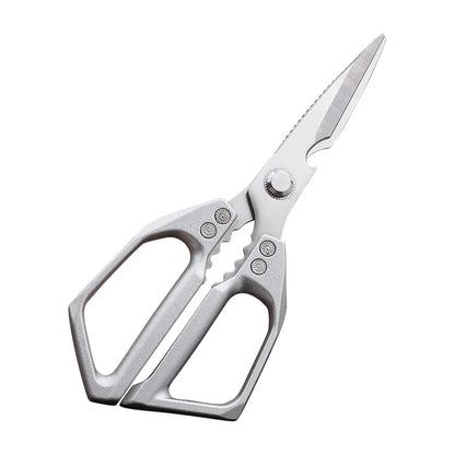 Kitchen Scissors Multi-functional Stainless Steel Aluminum Handle Household Scissors for Cutting Chicken and Fish Special Shears