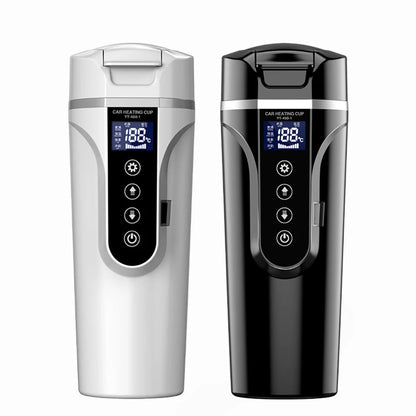 R31 450ml Car Heating Cup 12v/24v Portable Electric Kettle Smart Touch Screen Thermal Mug Temperature Adjustable Car Heating Mug