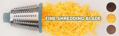 Vegetable Cutter & Slicer Manual Kitchen Cheese Chopper Machine With 3 Sharp Drums Multifunctional Garlic Potato Shredder