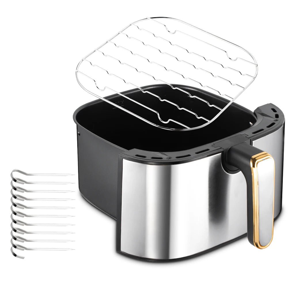Hot Sale 7L Visible Window Fryer Without Oil Digital Electric Air Fryer with Skewers