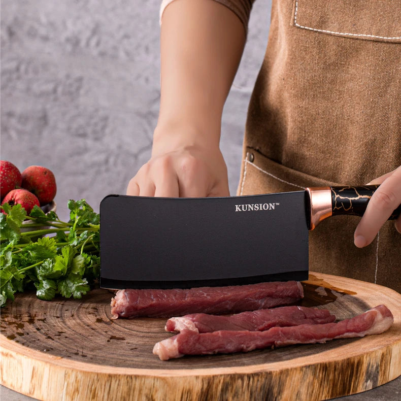 Kitchen Knife 9pcs Acrylic Knife Holder Stainless Steel Slicing Knife Bread Knife Fruit Knife Chef Knife