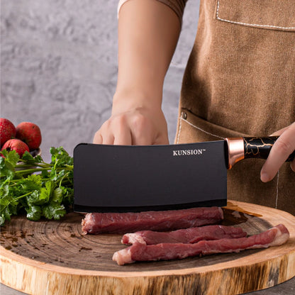 Kitchen Knife 9pcs Acrylic Knife Holder Stainless Steel Slicing Knife Bread Knife Fruit Knife Chef Knife