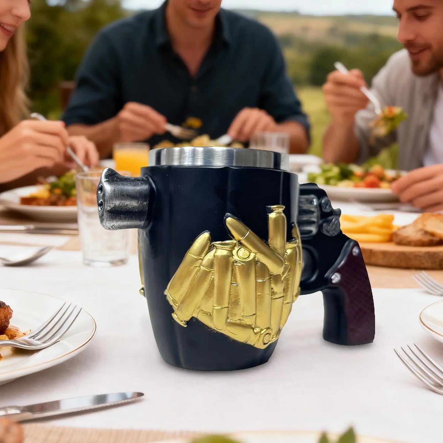 Cool Coffee Mugs for Men 350ml Funny Novelty Party Decor Stainless Steel Coffee Cup for Cold Weather Picnic Outdoor Camping