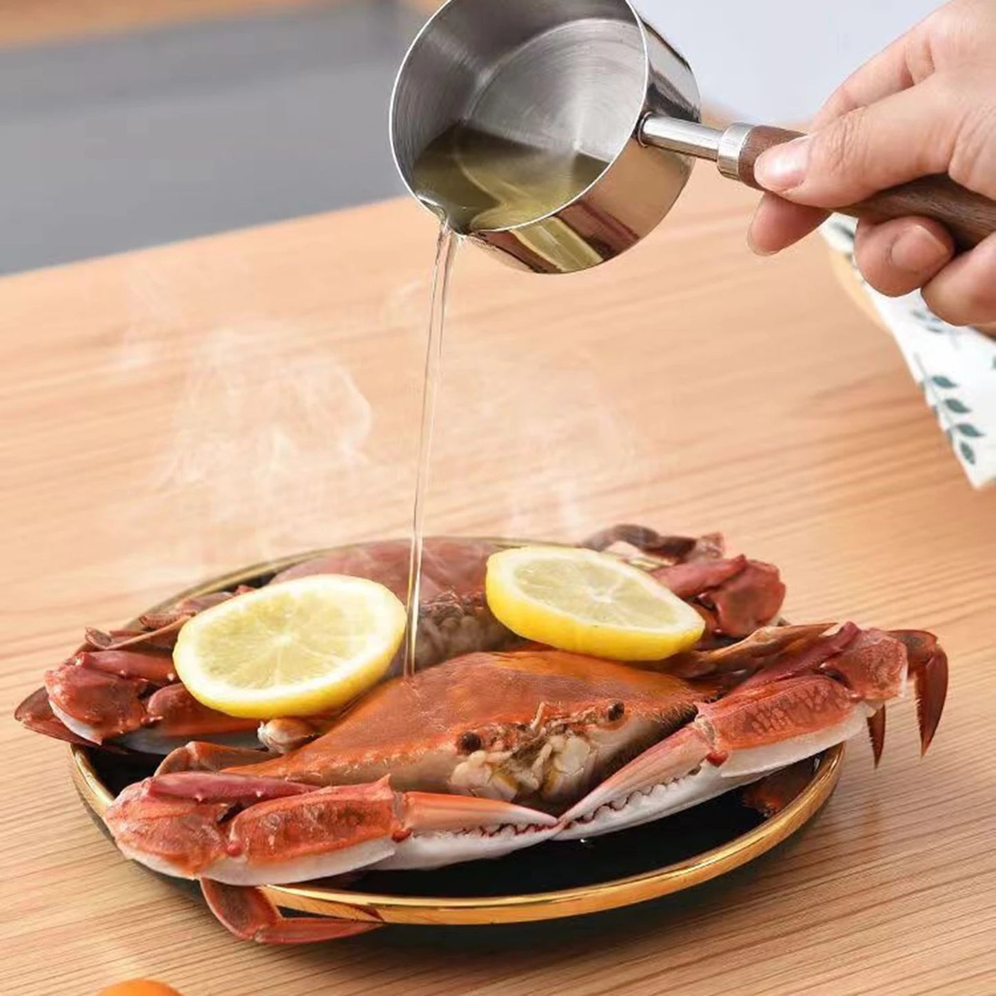 Butter Warmer Flat Bottom Stainless Steel Mini Butter Hot Pots Oil Pan Small Saucepan for Boiling Milk Sauce Gravies