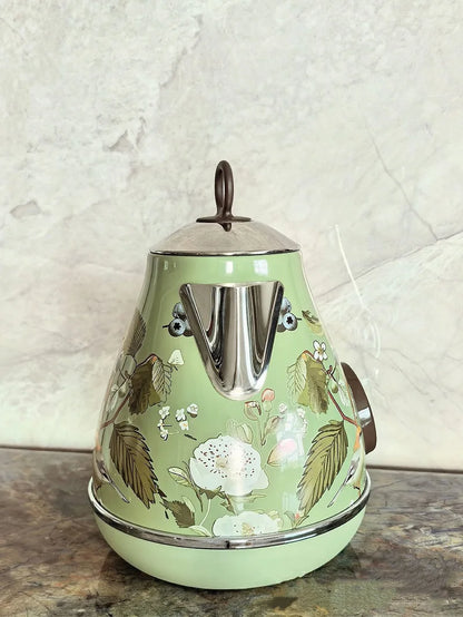 220V Retro Home Electric Kettle 304 Stainless Steel Quick Boiling Kettle Teapot Auto Power Off With Temperature Display 1.7L