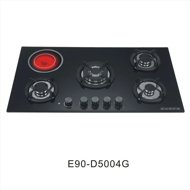 High Quality Cooktop 4 Gas 1 Single Electric  Ceramic Hob Built in Induction and Gas Stove