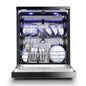 Stainless Steel Dishwasher, 8 Program Freestanding Dish Washing Machine, 598x600x845mm Premium Electric Kitchen Appliance