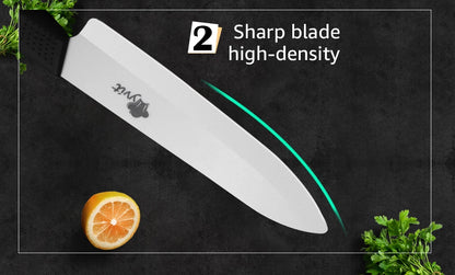 Ceramic Knives Set Kitchen knives 3 4 5 6 inch Chef knife +peeler with holder white zirconia blade Multi-color Handle