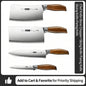 New Upgaded Complete 4-Piece Knife Set with Box - Stainless Steel Cleaver, Chef, Slicing & Paring Knives for All Kitchen Needs