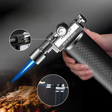 HONEST Double Flame Welding Gun Gas Torch Lighter Safety Lock Switch Jet Fire Open Fire Switching BBQ Kitchen Cigar Lighters